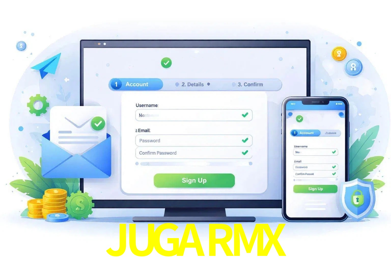 Registro de nuevo usuario y configuración de cuenta JUGARMX